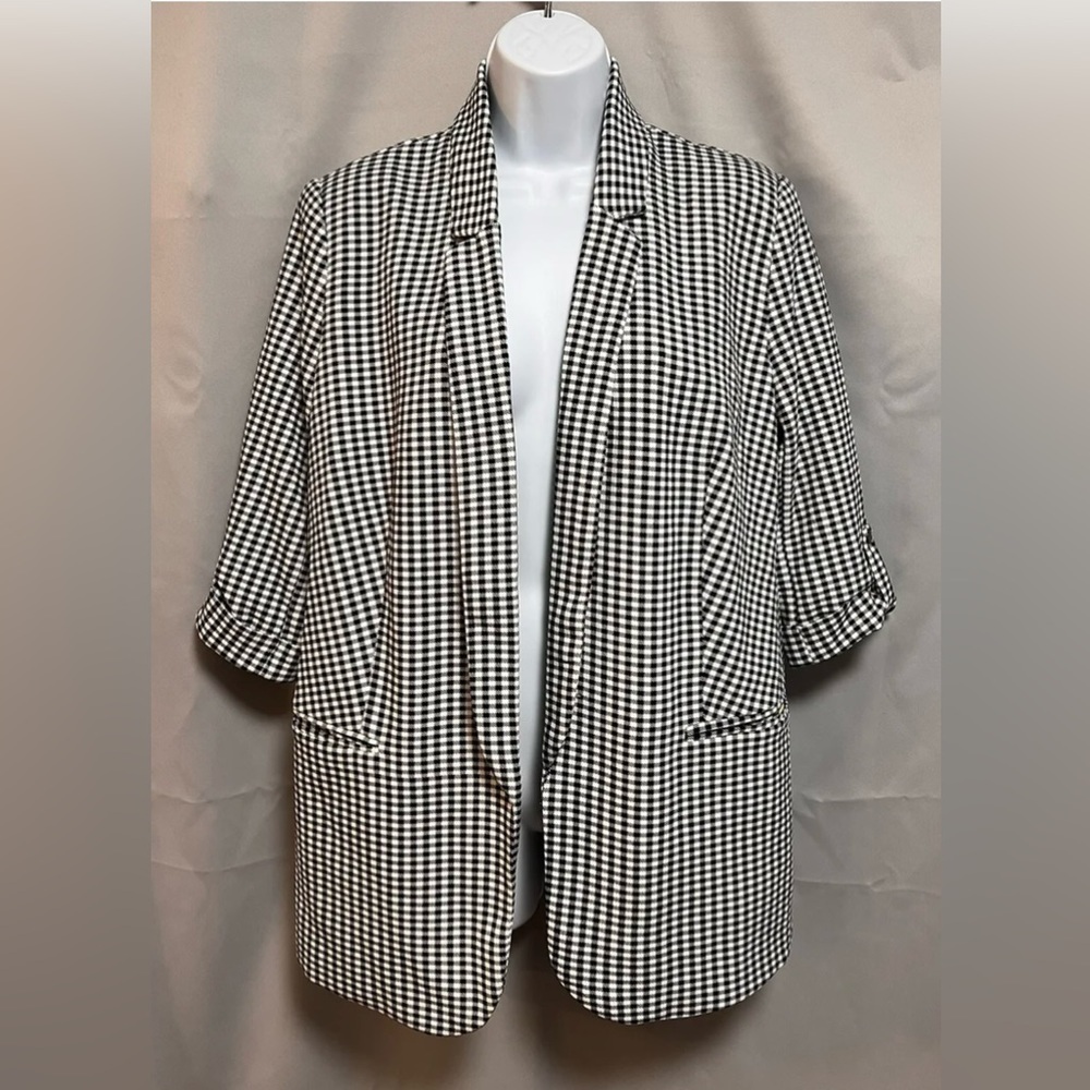 ONE By Chapter One‎ Preppy Blazer Jacket Plaid Size Small  Sweatshirt